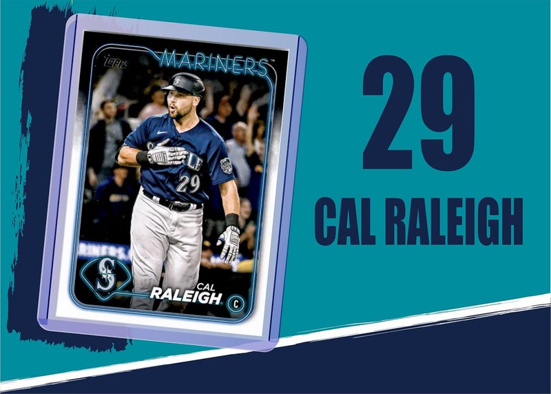 Chaser Cal Raleigh Cards (3) Assorted Baseball Card Gift Pack - Seattle Mariners - Image 3
